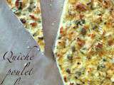 Quiche au poulet, olives et feta