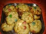 Cookies chocolat blanc et m&m's