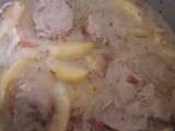 Roti de porc aux pommes