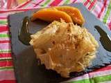 Croustade gerçoise au foie gras et réduction de Floc accompagné de melon de Lectoure confit