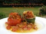 Tomates, courgettes farcies avec un reste de filet de porc aux carottes Dans la rubrique: Vive les Restes