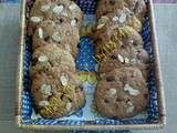 Cookies au 2 chocolats/amandes et miel