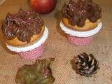Cupcake pomme-noisettes et philadelphia milka