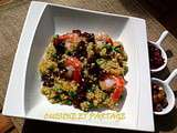 Salade de quinoa et lentilles corail sauce noisette