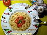 Spaghettis ail/tomates/basilic