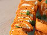 Roulé apéritif tomate, paprika et fromage aux herbes