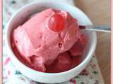 Sorbet express fraise, fromage blanc et sirop d’agave
