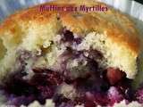 Muffins aux myrtilles & au fromage blanc