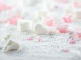 Chamallow tout rose et une guimauve toute blanche