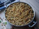 Crumble salé {poireaux-fourme d’Ambert-noix}