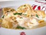 Ravioles Wonton jambon cream cheese