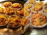 Mini-Muffins salés - version poireaux curcuma surimi