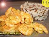 Crevettes au curry – 117 Kcal
