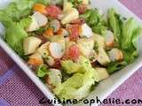 Salade rapide pamplemousse et surimi – 63 kcal