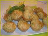 Muffins aux courgettes, basilic et parmesan