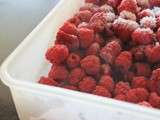 Tarte aux framboises glace au maïs