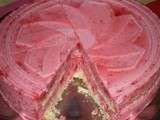 Gateau à la mousse de framboise
