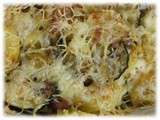Gratin de courgettes, pommes de terre et lardons