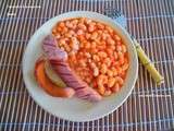 Cassoulet rapide à la saucisse fumé aux épices de poulet