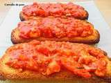 Cervelle de porc sur toast