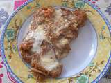 Escalopes gratinées à l’aubergine et mozzarella (camembert)