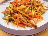 Lamelles de veau aux légumes