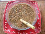 Soupe à la campagnarde lentilles et saucisses fumée