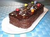 Bûche biscuitée très chocolat pour pâques