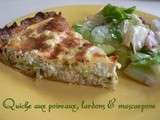 Quiche aux poireaux, lardons et mascarpone