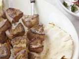 Brochette de rognons de porc tandoori à la plancha
