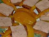 Foie gras à la mangue et au pain d'épices