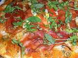 Pizza tomate parme mozzarella roquette