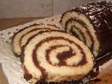 Buche roulee au chocolat et aux marrons