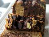 Cake marbre au chocolat et aux amandes effilees