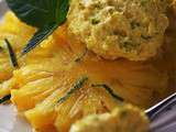 Carpaccio et mousse d’ananas