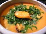 Crème de potirons et moules