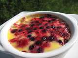 Crèmes brûlées aux fruits rouges et coco