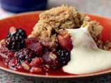 Crumble aux pommes et aux mûres