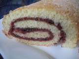 Gateau roule marbre a la confiture