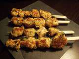 Petites brochettes de poulet au parmesan