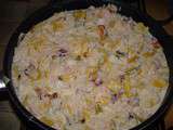 Risotto aux fruits de mer et aux poireaux