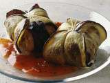 Saumon en robe d’aubergine et coulis de tomate
