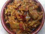 Tajine de veau aux tomates et aux oignons