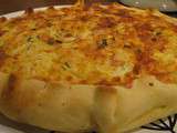 Tarte a la fondue de poireaux et saumon fumé
