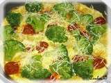 Omelette garnie au chorizo et aux brocolis