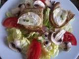 Salade de chèvre chaud aux bleuets
