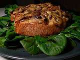 Tartines de champignons au reblochon