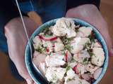 Salade de chou fleur et radis à l’aneth