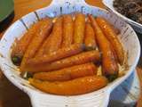 Rôti de porc a la cannelle, carottes glacées au miel