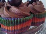 Cupcakes Amande-Cerise-Chocolat